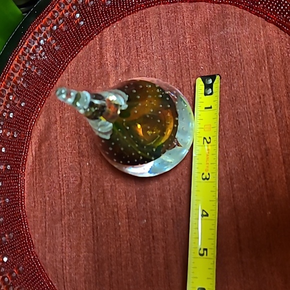 M.P. Crystal Pear Shape Paperweight - Picture 6 of 7